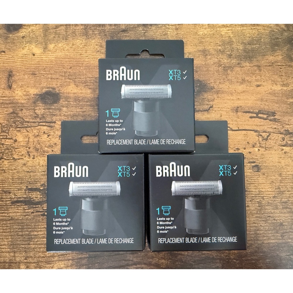 Braun Series XT3 XT5 Replacement Blade 3 Packs 4D-Blade Shaver Head New